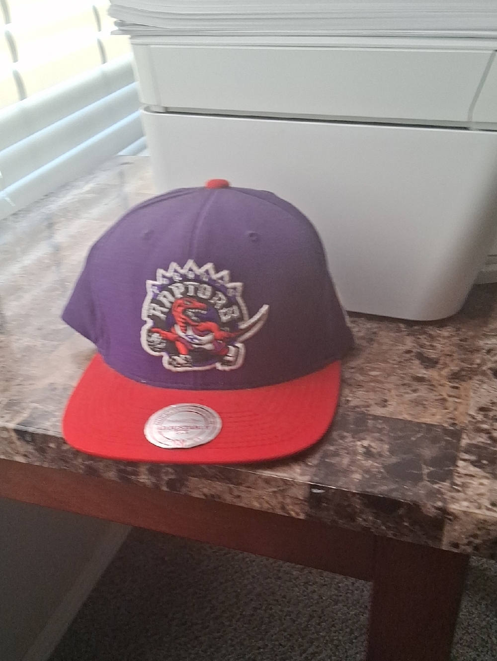 Mitchell & Ness Toronto Raptors Purple and Red Snapback Hat